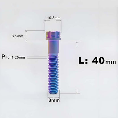 M8x15-45mm Split-Type Titanium Bolts For Bibi Handlebar Base Of Motorcycles & Electric Scooters