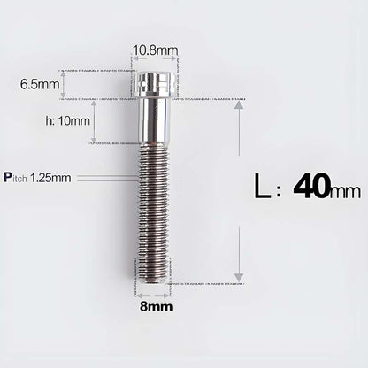 M8x15-45mm Split-Type Titanium Bolts For Bibi Handlebar Base Of Motorcycles & Electric Scooters