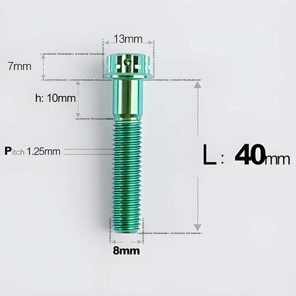 M8x10-120mm T40 Torx Titanium Bolts for Motorcycle