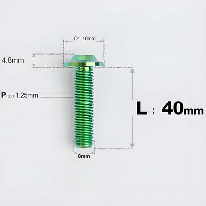 M8x15-50mm Titanium Torx T40 Bolts for Motorcycle