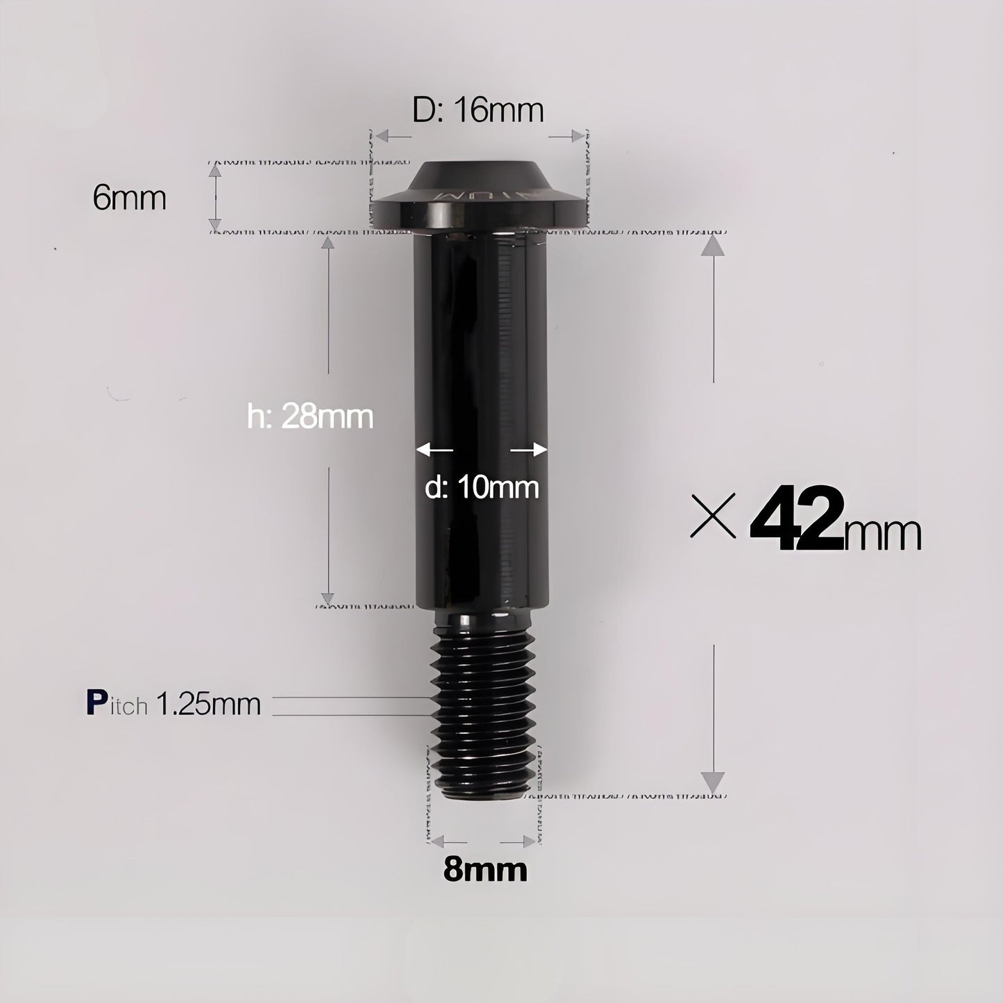 M8x42mm Titanium Motorcycle Shoulder Bolts for Akrapovic Exhaust Hanger
