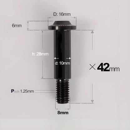 M8x42mm Titanium Motorcycle Shoulder Bolts for Akrapovic Exhaust Hanger
