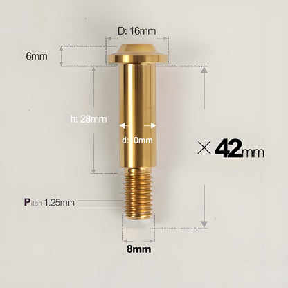 M8x42mm Titanium Motorcycle Shoulder Bolts for Akrapovic Exhaust Hanger
