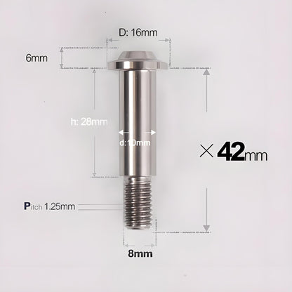 M8x42mm Titanium Motorcycle Shoulder Bolts for Akrapovic Exhaust Hanger