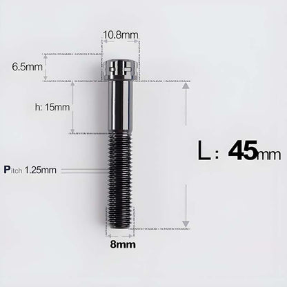 M8x15-45mm Split-Type Titanium Bolts For Bibi Handlebar Base Of Motorcycles & Electric Scooters