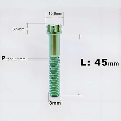 M8x15-45mm Split-Type Titanium Bolts For Bibi Handlebar Base Of Motorcycles & Electric Scooters