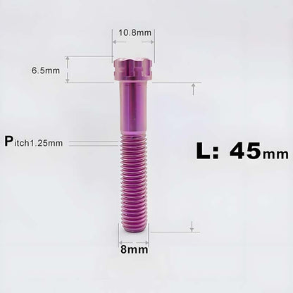 M8x15-45mm Split-Type Titanium Bolts For Bibi Handlebar Base Of Motorcycles & Electric Scooters