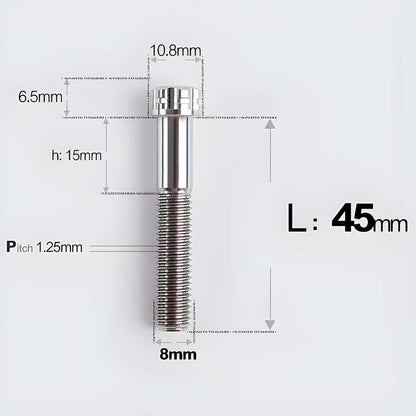 M8x15-45mm Split-Type Titanium Bolts For Bibi Handlebar Base Of Motorcycles & Electric Scooters