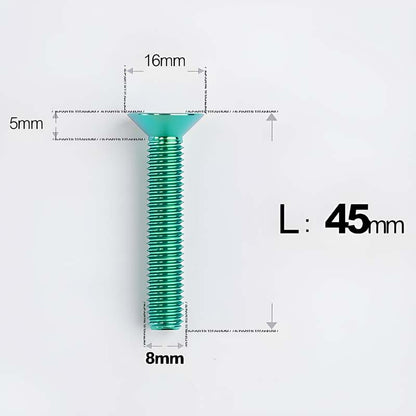 M8x16-85mm Titanium Flat Head Countersunk Bolts For E-bike and Motorcycle