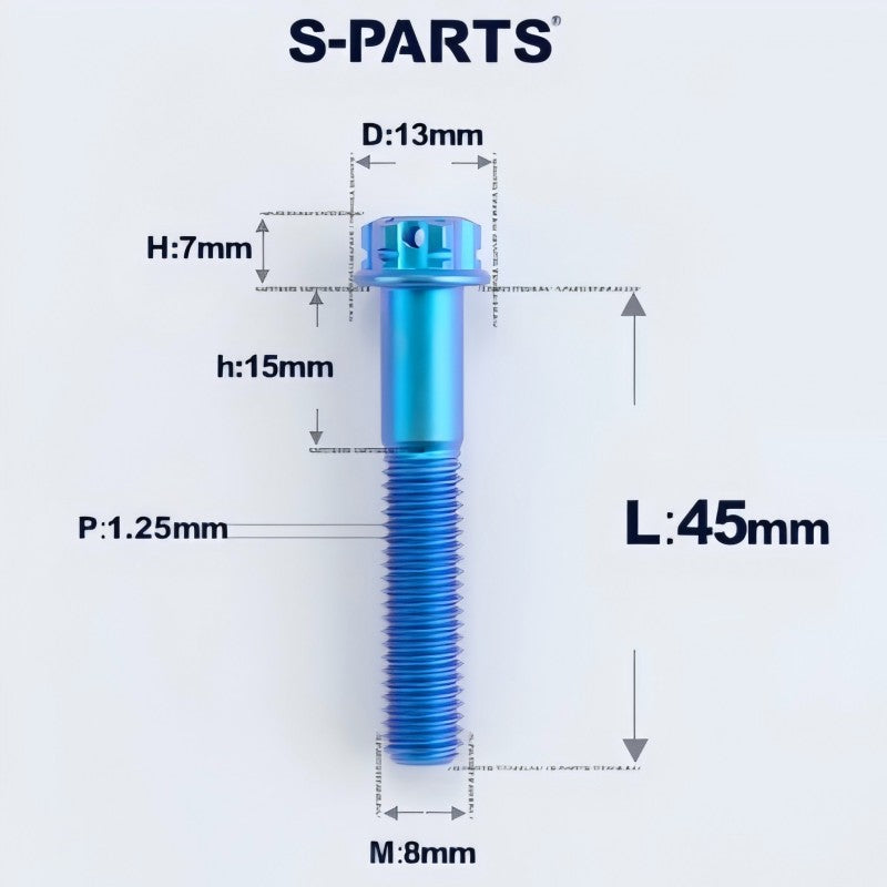 M8x10-120mm T40 Torx Titanium Bolts for Motorcycle