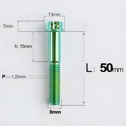 M8x10-120mm T40 Torx Titanium Bolts for Motorcycle