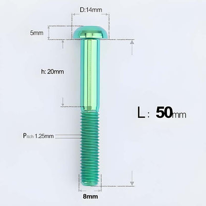 M8x15-50mm Titanium Button Head Bolts for Bicycle & Motorcycle Brake Caliper Fastening