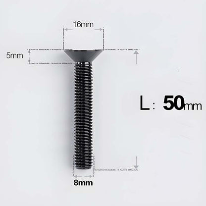 M8x16-85mm Titanium Flat Head Countersunk Bolts For E-bike and Motorcycle
