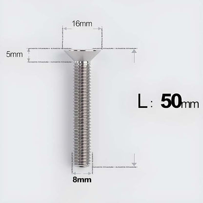 M8x16-85mm Titanium Flat Head Countersunk Bolts For E-bike and Motorcycle