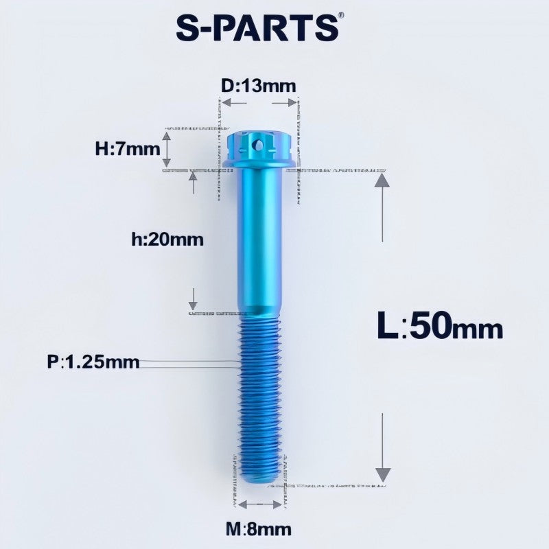 M8x10-120mm T40 Torx Titanium Bolts for Motorcycle