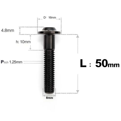 M8x15-50mm Titanium Torx T40 Bolts for Motorcycle