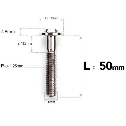 M8x15-50mm Titanium Torx T40 Bolts for Motorcycle
