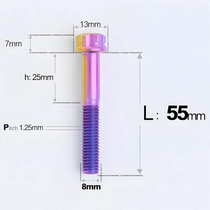 M8x10-120mm T40 Torx Titanium Bolts for Motorcycle