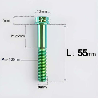 M8x10-120mm T40 Torx Titanium Bolts for Motorcycle