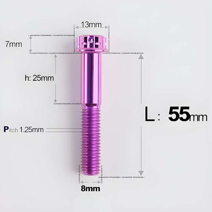 M8x10-120mm T40 Torx Titanium Bolts for Motorcycle