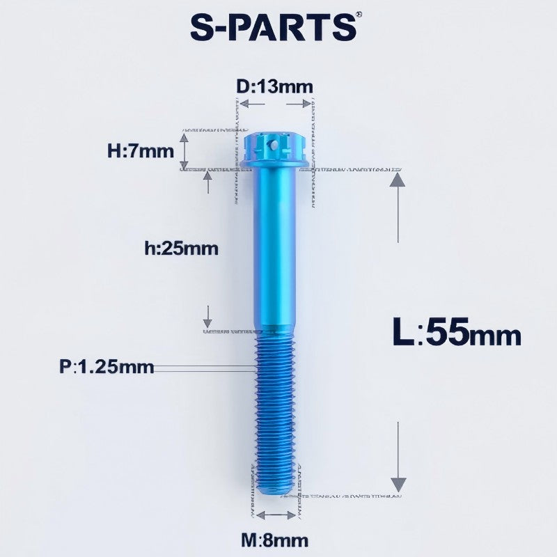 M8x10-120mm T40 Torx Titanium Bolts for Motorcycle