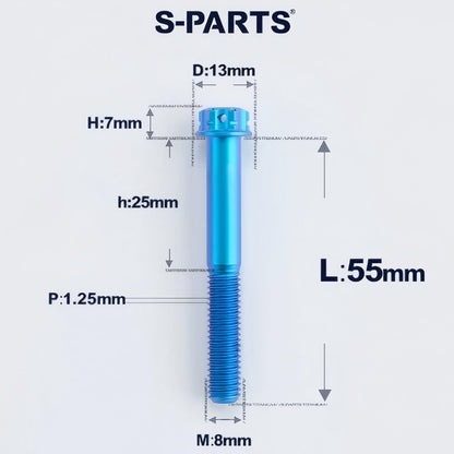 M8x10-120mm T40 Torx Titanium Bolts for Motorcycle