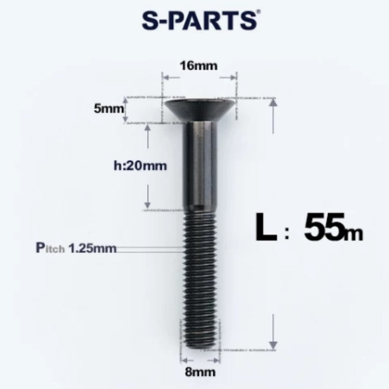 M8x16-85mm Titanium Flat Head Countersunk Bolts For E-bike and Motorcycle