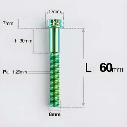 M8x10-120mm T40 Torx Titanium Bolts for Motorcycle