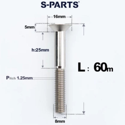 M8x16-85mm Titanium Flat Head Countersunk Bolts For E-bike and Motorcycle