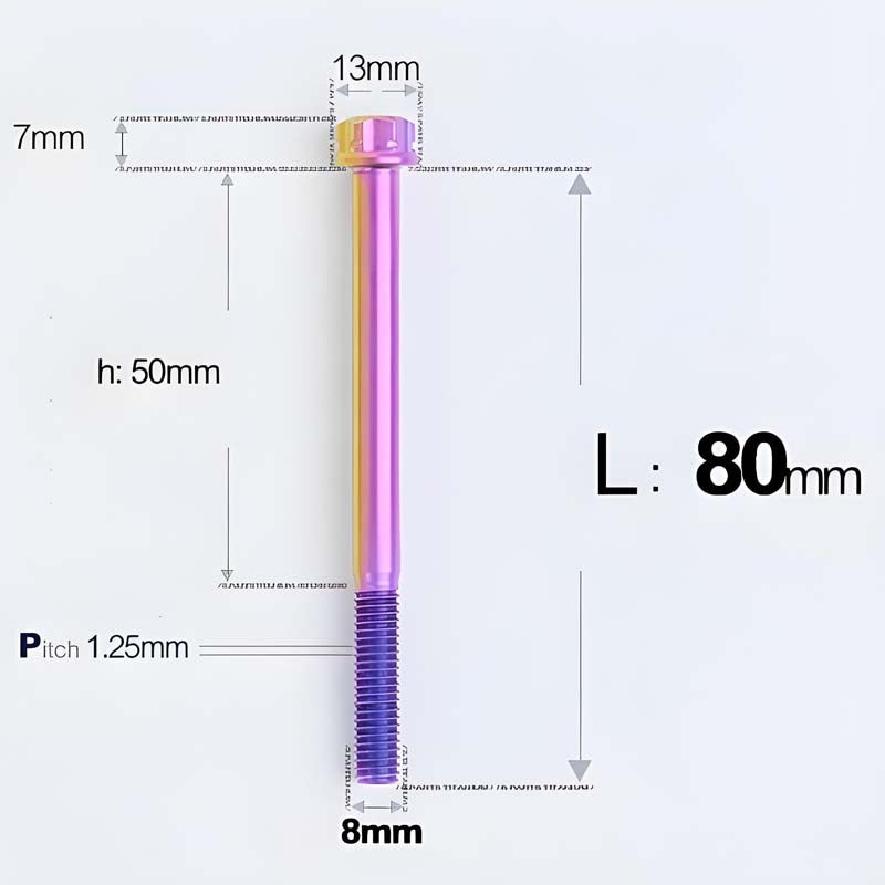 M8x10-120mm T40 Torx Titanium Bolts for Motorcycle