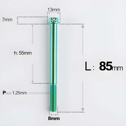M8x10-120mm T40 Torx Titanium Bolts for Motorcycle