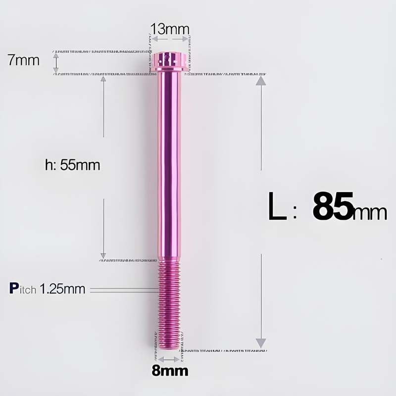 M8x10-120mm T40 Torx Titanium Bolts for Motorcycle