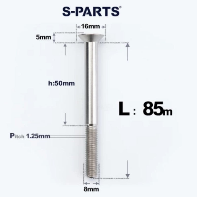 M8x16-85mm Titanium Flat Head Countersunk Bolts For E-bike and Motorcycle