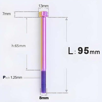 M8x10-120mm T40 Torx Titanium Bolts for Motorcycle