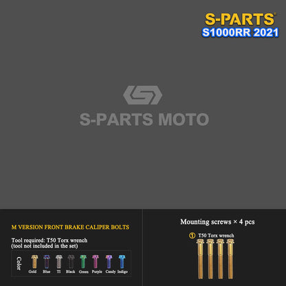 Grade 5 Titanium Bolts & Fasteners for 2021 BMW S1000RR