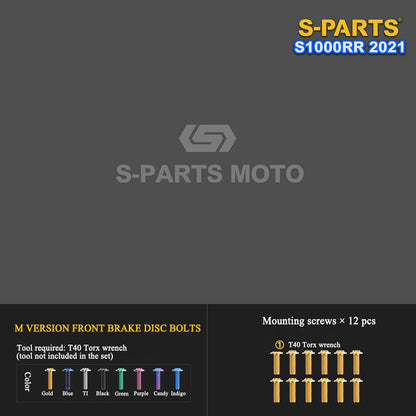 Grade 5 Titanium Bolts & Fasteners for 2021 BMW S1000RR