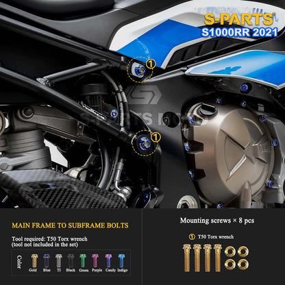 Grade 5 Titanium Bolts & Fasteners for 2021 BMW S1000RR