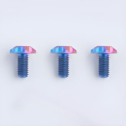 Motorcycle Helmet Spoiler Titanium Bolt Set (3pcs) – Anti-Slip & Anti-Stripping
