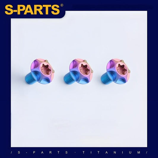 Motorcycle Helmet Spoiler Titanium Bolt Set (3pcs) – Anti-Slip & Anti-Stripping