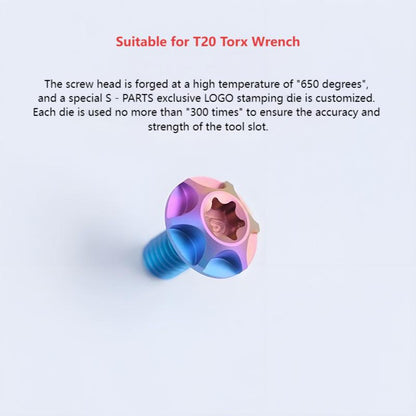 Motorcycle Helmet Spoiler Titanium Bolt Set (3pcs) – Anti-Slip & Anti-Stripping