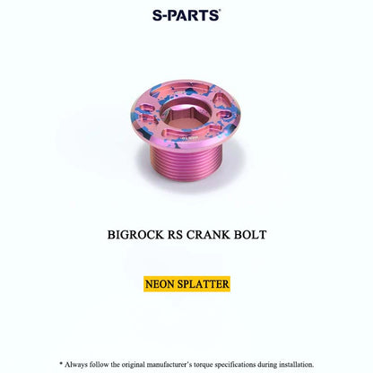 BIGROCK RS Titanium Crank Bolt & Self-Extracting Cap Kit SHIMANO TL-LR15 Compatible