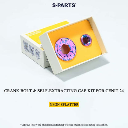 Titanium Crank Bolt & Self-Extracting Cap Kit for CENIT 24 Crankset | Grade 5 Ti-6Al-4V Upgrade