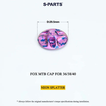 FOX MTB Titanium Air Cap for 32/34/36/38/40 & Thru Axle for 36/38 | Grade 5 Ti-6Al-4V