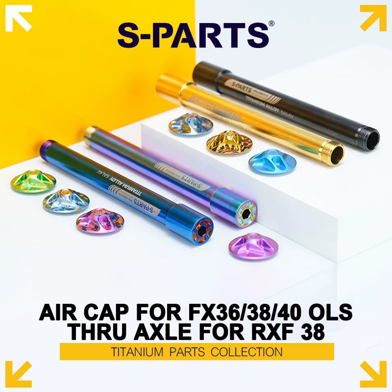 Ohlins MTB Titanium Air Cap for FX36/38/40 OLS & Thru Axle for RXF 38 | Grade 5 Ti-6Al-4V
