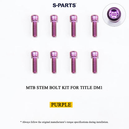 Grade 5 Titanium MTB Stem Bolt Kit for TITLE ST1/ST2/DM1