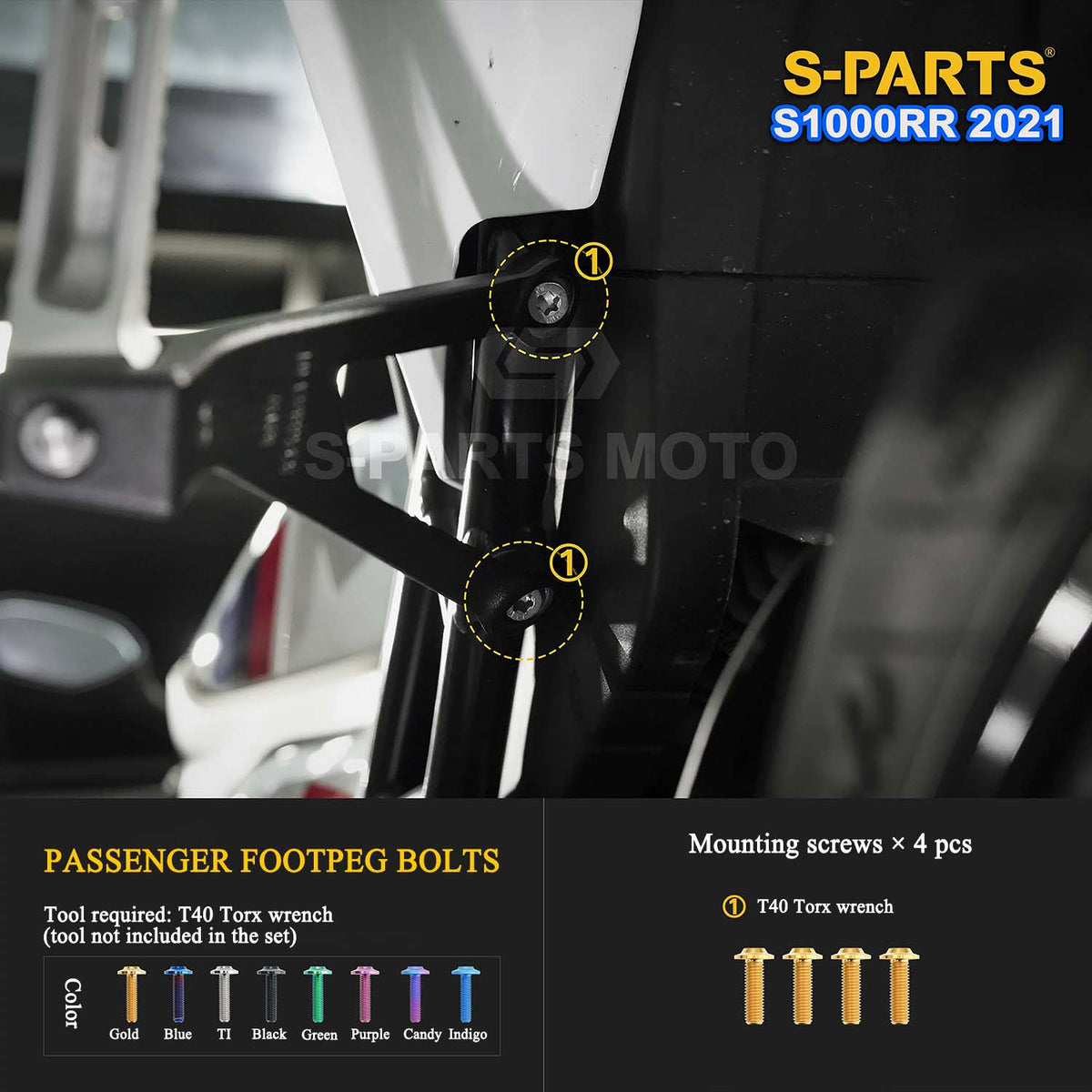 Grade 5 Titanium Bolts & Fasteners for 2021 BMW S1000RR