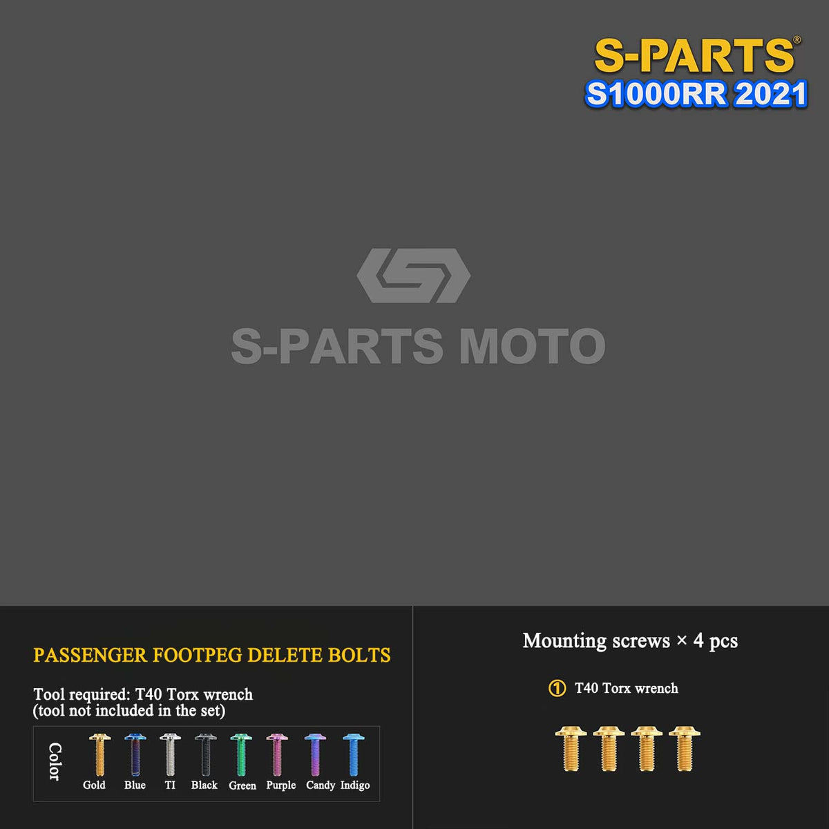 Grade 5 Titanium Bolts & Fasteners for 2021 BMW S1000RR