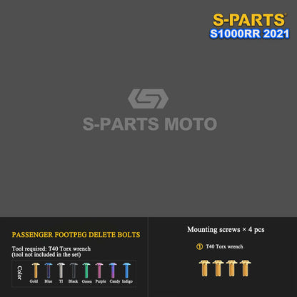 Grade 5 Titanium Bolts & Fasteners for 2021 BMW S1000RR
