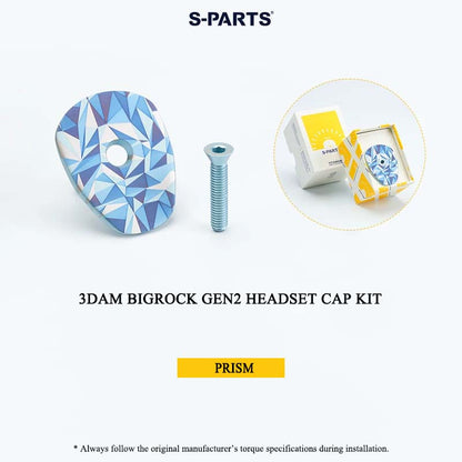 BIGROCK Gen 2 3DAM Titanium Headset Top Cap – 3D Printed Bicycle Cockpit Upgrade with Bolt