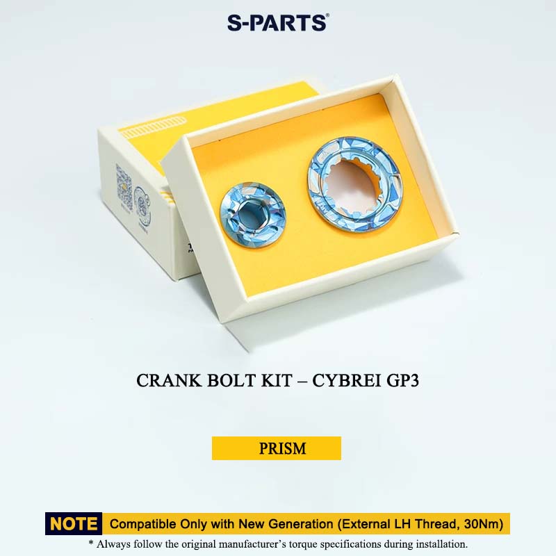 Titanium Crank Bolt & Self-Extracting Cap Kit for CYBREI GP3 (30Nm New Generation | LH Thread Compatible)